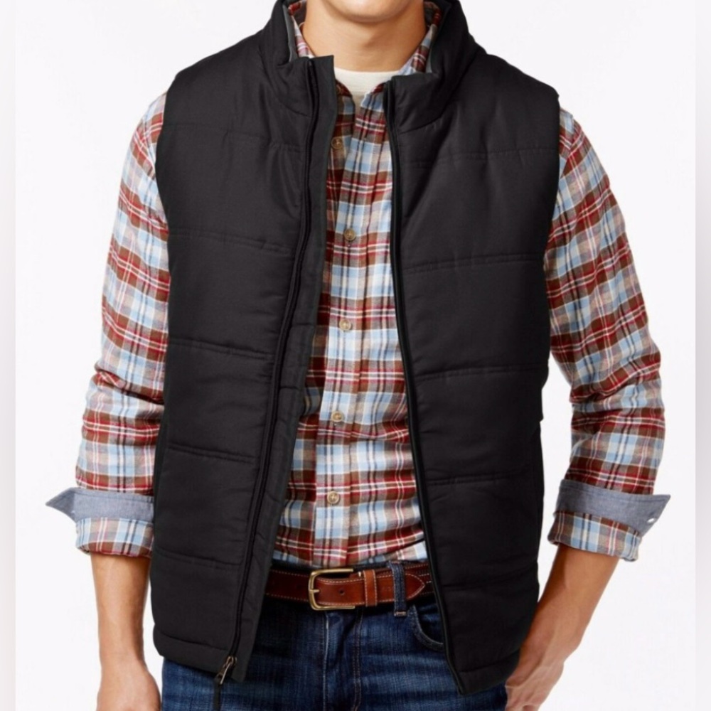 Original Weatherproof Vintage Men's Black Puffer Vest size Large
